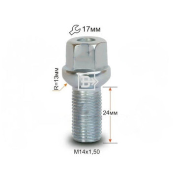 Болт колесный М14х1,5х24 (сфера кл.17) ВЕКТОР