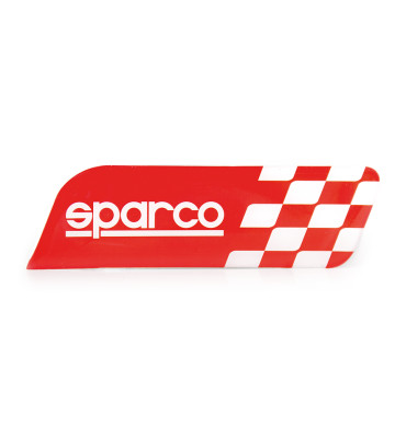 Эмблема с логотипом SPARCO флаг в шашечку красный