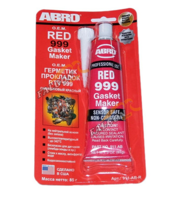 Формирователь прокладок термостойкий красный 85 гр (ABRO) 999 силиконовый
