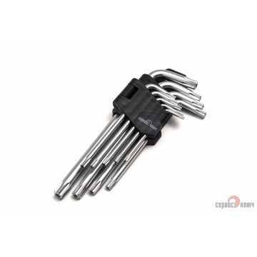 Набор ключей TORX 9 пр (Т10,15,20,25,27,30,40,45,50) с отверс (Сервис Ключ)