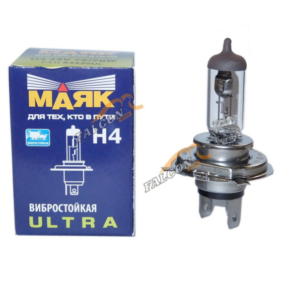 Лампа галог H4 24V75/70W (Маяк) ULTRA 84430UL