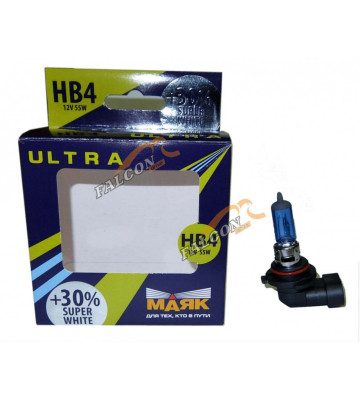Лампа галог HB4 12V51W +30% (Маяк) ULTRA Super White к-т2шт