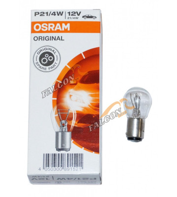Лампа 12V P21/4W (Osram) BAZ15d стоп-сигнал