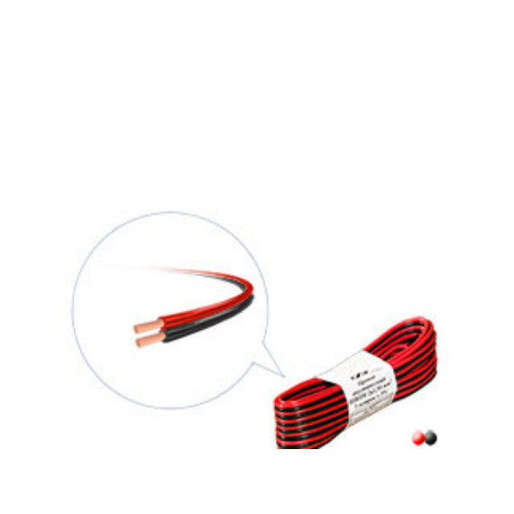 Провод акустический ШВПМ 2*0,75 мм кв. (5 метров, красный+чёрный)