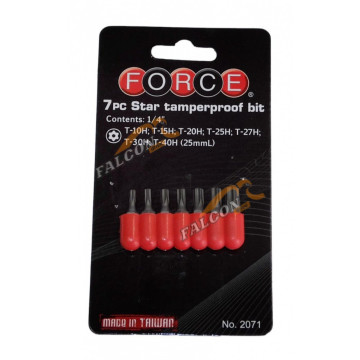 Вставки набор Torx 1/4" с отверст L 25 мм 7 пр (Force) 2071