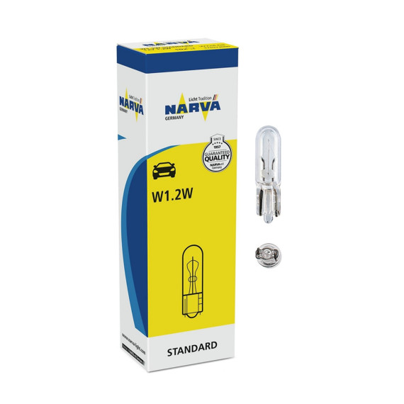 Лампа W1.2W 12V W2х4.6D(без цоколя, панель приборов) упак. 10 шт. NARVA