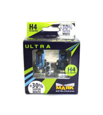 Лампа H-7 12V 55W+30% МАЯК ULTRA Super White
