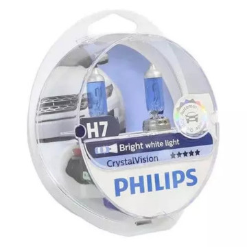 Лампа H-7 12V 55W Cristal Vision 4300К (2 шт.+2 шт. W5W) PHILIPS