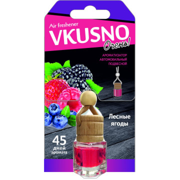 Ароматизатор подвес жидкий (FRESHCO) "Vkusno" Лесные ягоды AR1VB004 дерево+стекло