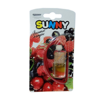 Ароматизатор подвес жидкий (RUNWAY) Sunny Лесные ягоды Бутылочка (дерево+стекло)
