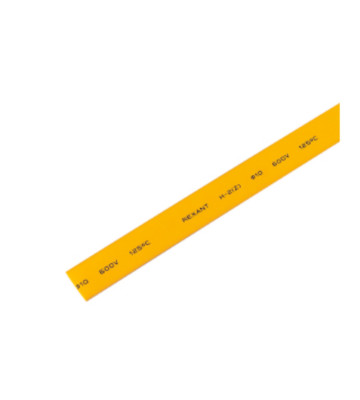 Трубка термоусадочная d=10 мм L=1м (желтая) REXANT