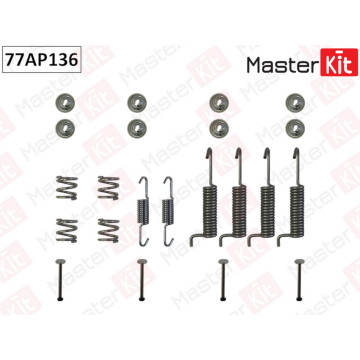 77AP136 Комплект установочный барабанных колодок Mitsubishi PAJERO IV (V8_W V9_W) 2006 -