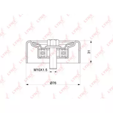 Ролик натяжного механизма / приводной HYUNDAI Elantra(HD / MD) 1.6 06> / i20 1.4-1.6 08> / i30(FD /