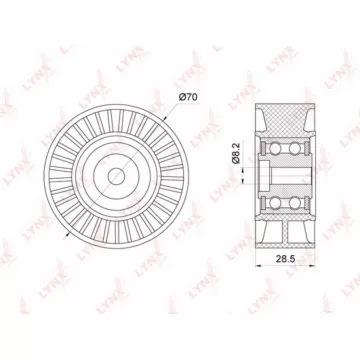 Ролик направляющий / приводной AUDI A4 1.9D-2.0D 00-15 / A4 Allroad 2.0D 09-16 / A5 2.0D 08-12 / A6