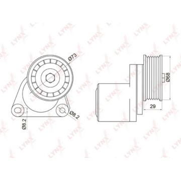 Натяжитель с роликом / приводной FORD Mondeo III 1.8-2.0 00-07 / Transit 2.3 06> / Galaxy 2.0-2.3 06