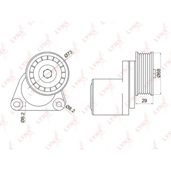 Натяжитель с роликом / приводной FORD Mondeo III 1.8-2.0 00-07 / Transit 2.3 06> / Galaxy 2.0-2.3 06