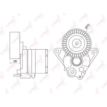 Натяжитель с роликом / приводной MERCEDES-BENZ C200D-30D(W202/W203) 97> / E200D-270D(W210 / W211) 98