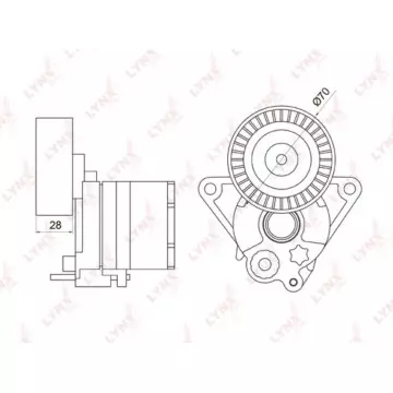 Натяжитель с роликом / приводной MERCEDES-BENZ C200D-30D(W202/W203) 97> / E200D-270D(W210 / W211) 98