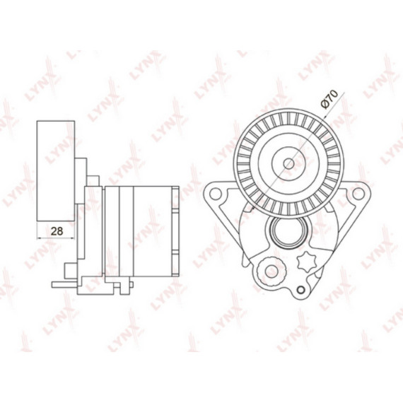 Натяжитель с роликом / приводной MERCEDES-BENZ C200D-30D(W202/W203) 97> / E200D-270D(W210 / W211) 98
