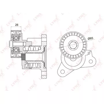 Натяжитель с роликом / приводной MITSUBISHI ASX 1.8-2.0 10> / Lancer 1.8-2.0 08> / Outlander/Airtrek