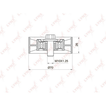 Ролик натяжного механизма / приводной TOYOTA Avensis(T22/T25) 1.6-1.8 00-08 / Celica 1.8 99-05 / Cor