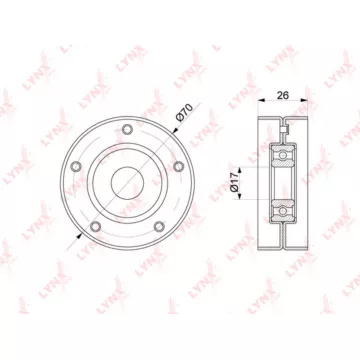 Ролик натяжного механизма / приводной CHEVROLET Aveo 1.2-1.4 11> / Cruze 1.4 12> OPEL Agila A 1.0-1