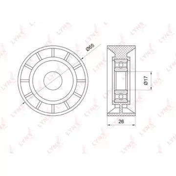 Ролик направляющий / приводной AUDI A4 2.7D-3.0D 05> / A5 2.7D-3.0D 07> / A6 2.7D-3.0D 04> / A7 3.0D