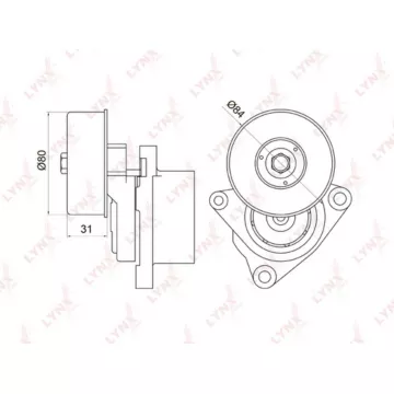 Натяжитель с роликом / приводной NISSAN Primera(P12) 2.0 02> / Teana(J31) 2.0 03-06 / X-Trail(T31) 2