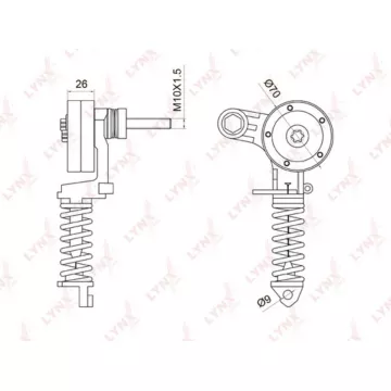 Натяжитель с роликом / приводной CHEVROLET Aveo 1.2-1.4 08> / Cruze 1.2-1.4 11> / Orlando 1.4 12> O