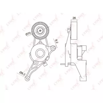 Натяжитель с роликом / приводной AUDI A3 1.9D-2.0D 03-08 SKODA Octavia(1U/1Z) 1.9D-2.0D 05> / Super