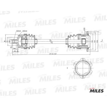 Привод в сборе AUDI A4/VW PASSAT 1.8T-2.3 95-05 прав. (ABS)
