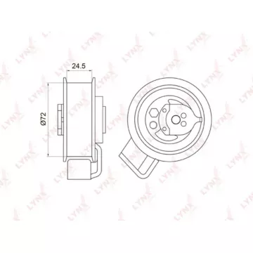 Ролик натяжной / ГРМ AUDI A4 1.8-2.0 95-08 / A6 1.8-2.0 97-05 SKODA Superb 1.8 01-08 VW Passat 1.8