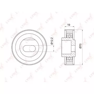 Ролик натяжной / ГРМ HONDA Accord 2.0-2.3 90-03 / Prelude 2.0-2.3 92-00 / Shuttle 2.2-2.3 94-04