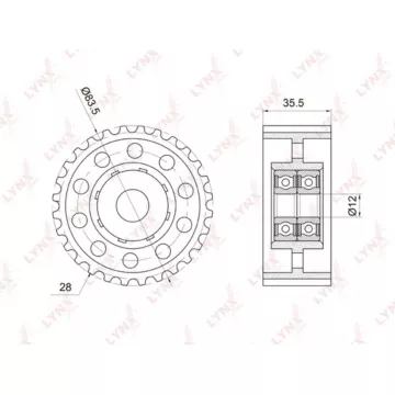 Ролик направляющий / ГРМ TOYOTA Hiace 2.4D 90-06 / Hilux 2.4D 88-05 / Land Cruiser(70) 2.4D 90-96
