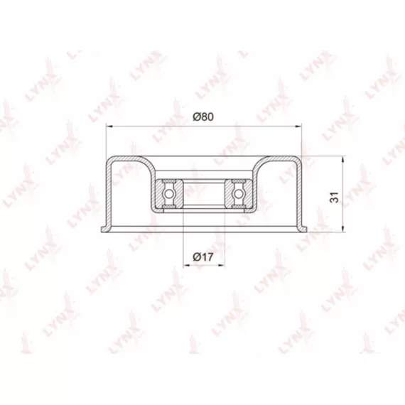 Ролик натяжного механизма / приводной NISSAN Primera(P12) 2.0 02> / Teana(J31) 2.0 03-06 / X-Trail(T