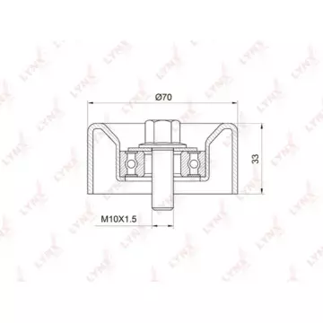Ролик натяжного механизма / приводной TOYOTA Camry(V40) 2.4 06> / RAV 4 III 2.4 05> / Alphard 2.4 03