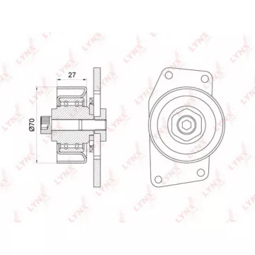 Ролик натяжной в сборе / приводной CITROEN Berlingo(MF) 1.1-1.4 96-08 PEUGEOT 206 1.1-1.4 98> / Par