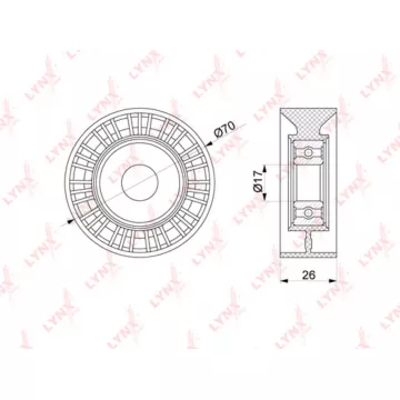 Ролик натяжного механизма / приводной BMW 5(E60) 4.0-4.8 03-10 / 6(E63/E64) 4.4-4.8 04-10 / 7(E65-67