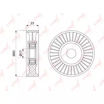 Ролик натяжного механизма / приводной OPEL Astra G 2.2 00-05 / Vectra B/C 2.0-2.2 00> / Zafira A/B 2