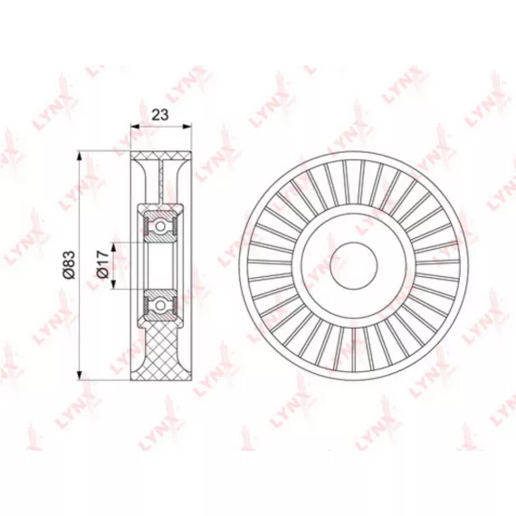 Ролик натяжного механизма / приводной OPEL Astra G 2.2 00-05 / Vectra B/C 2.0-2.2 00> / Zafira A/B 2