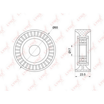 Ролик натяжного механизма / приводной AUDI A3 1.8-2.0 04-12 / TT 1.8-2.0 08-14 SKODA Octavia(1Z) 1.