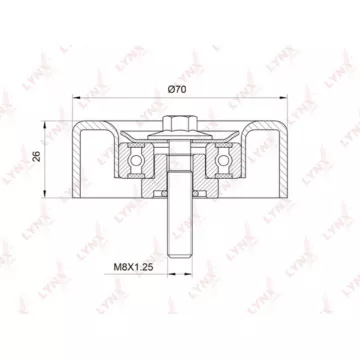 Ролик направляющий / приводной FORD Focus I 1.4-1.6 98-04 / Fiesta IV 1.0-1.8D 95-02 / Escort 1.6-1.