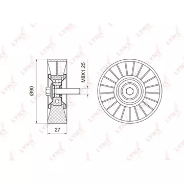 Ролик направляющий / приводной MERCEDES-BENZ C180K-230K(W203/W204) 02> / E200K(W211) 02> / CLK200K(C