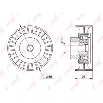Ролик направляющий / приводной FORD Mondeo III 2.0-2.2D 00-07 / Transit 2.0-2.2D 06-14 / Transit Cus
