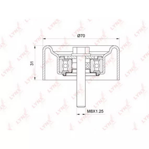 Ролик направляющий / приводной CHEVROLET Captiva 2.4 11> OPEL Antara 2.4 10> / Astra J 2.0 12> / In