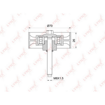 Ролик направляющий / приводной FORD Mondeo III-IV 1.8-2.0 00> / Galaxy/S-Max 2.0-2.3 06-15 VOLVO S8