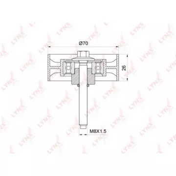 Ролик направляющий / приводной FORD Mondeo III-IV 1.8-2.0 00> / Galaxy/S-Max 2.0-2.3 06-15 VOLVO S8