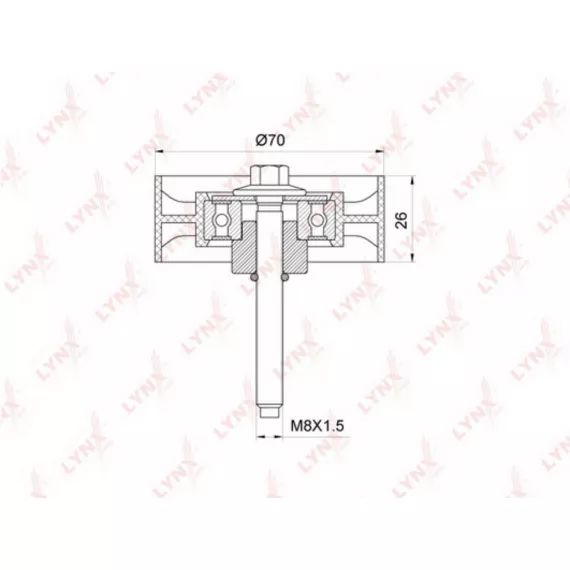 Ролик направляющий / приводной FORD Mondeo III-IV 1.8-2.0 00> / Galaxy/S-Max 2.0-2.3 06-15 VOLVO S8