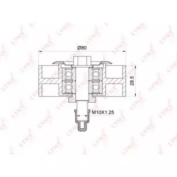 Ролик направляющий / приводной TOYOTA Land Cruiser Prado(120 / 150) 3.0D 02> / Hiace 2.5D-3.0D 01> /