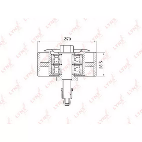 Ролик направляющий / приводной TOYOTA Land Cruiser Prado(120) 3.0D 00> / Dyna 2.5D-3.0D 01> / Fortun